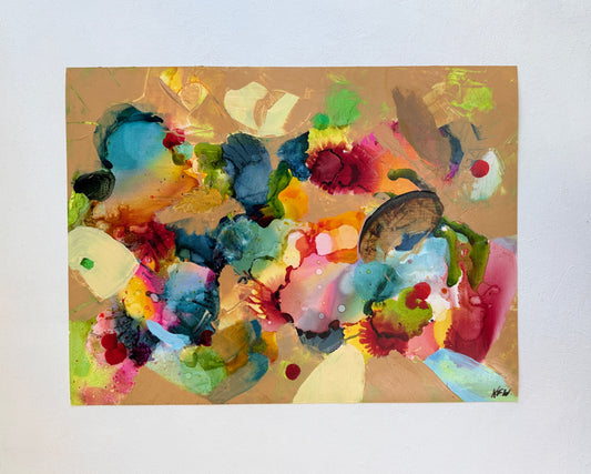 Multicolor expressive abstract art