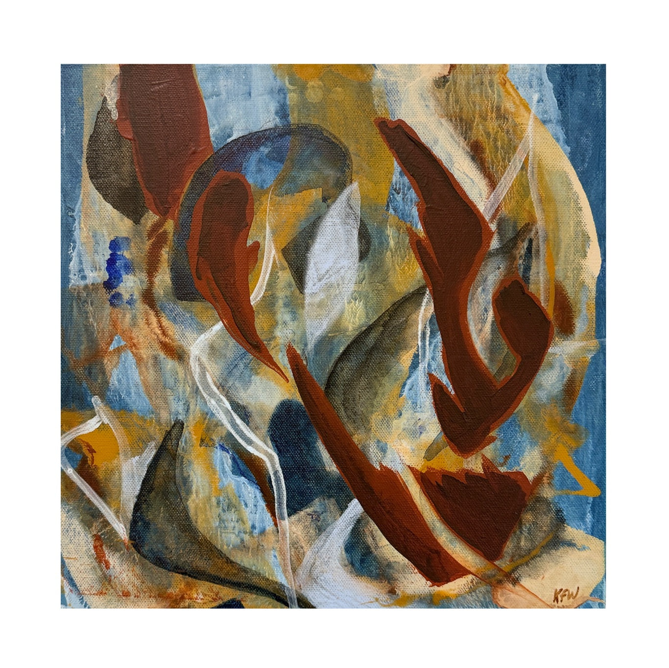 "Velvet Robe" Original Abstract Acrylic Painting on Canvas, 12x12