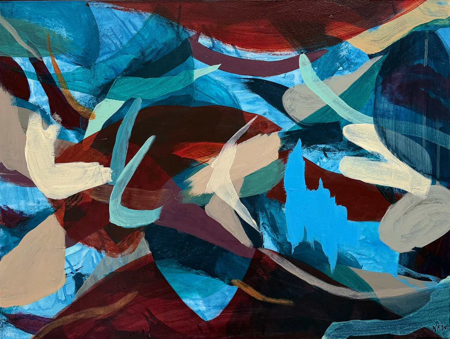 “Murmuration” an Original Abstract Painting by Kasey Wanford