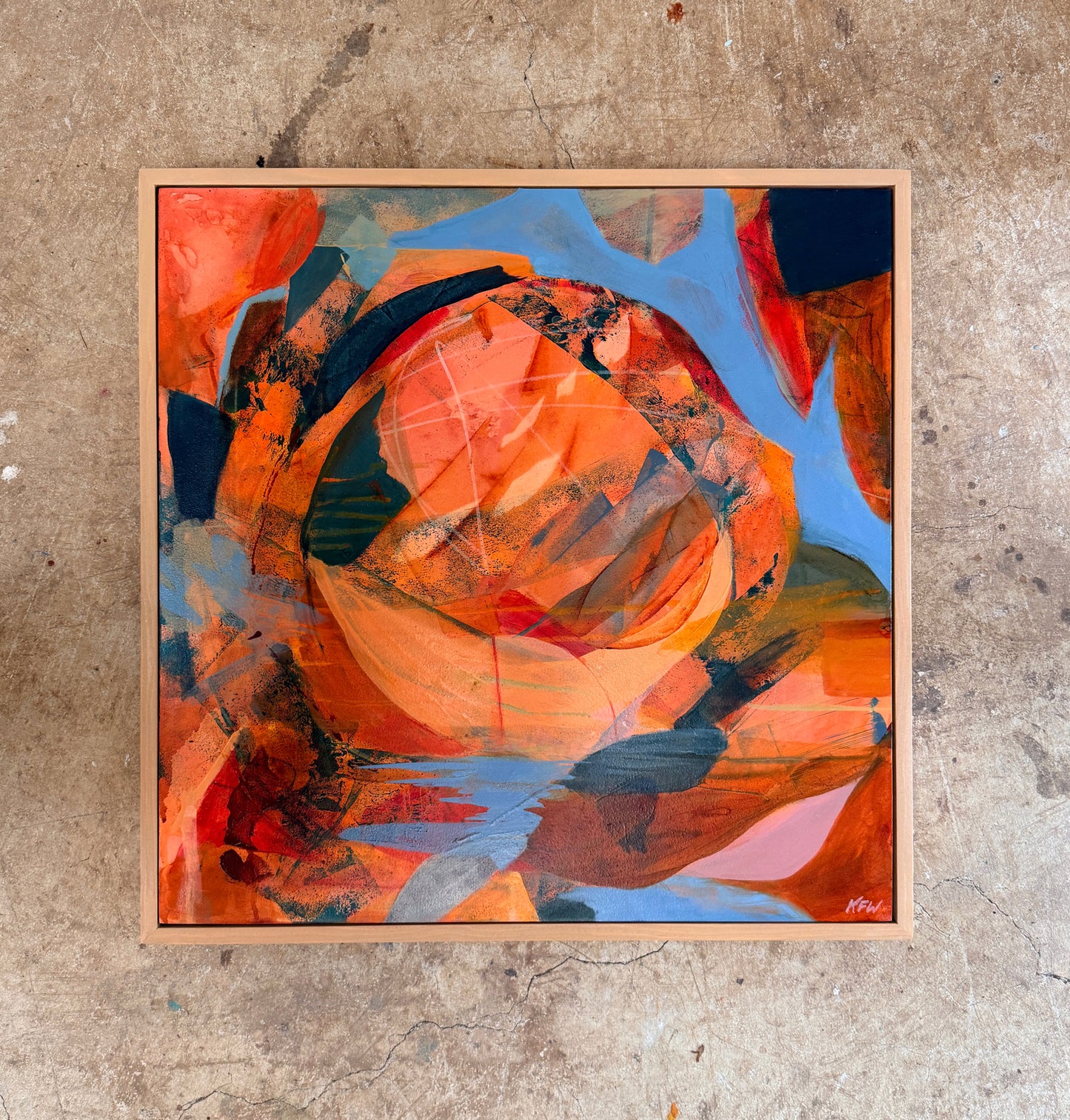 “Meridian” Original Abstract Painting by Kasey Wanford, 18x18