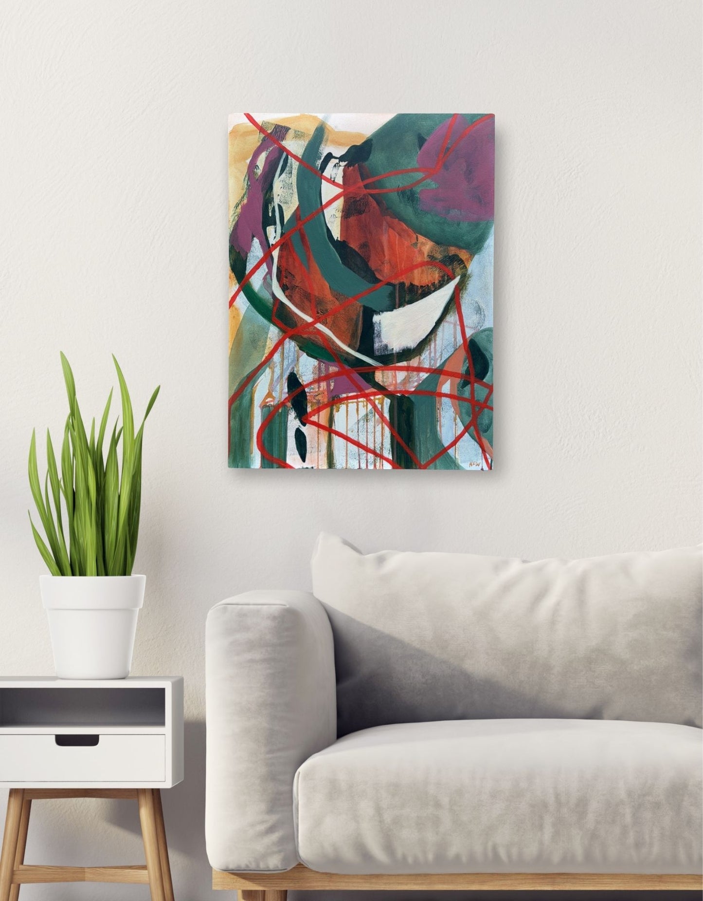 "Gordian Knot" original abstract painting by Kasey Wanford