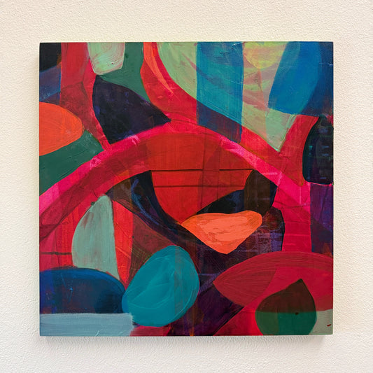 “Magical Thinking” original square painting by Kasey Wanford, 18x18