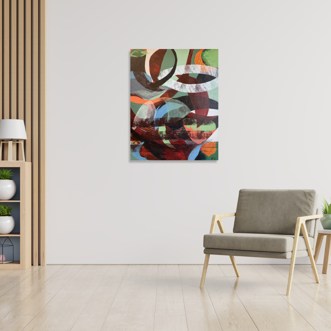 "Hapless Romance" Original Abstract Acrylic Painting on Canvas, 24x30