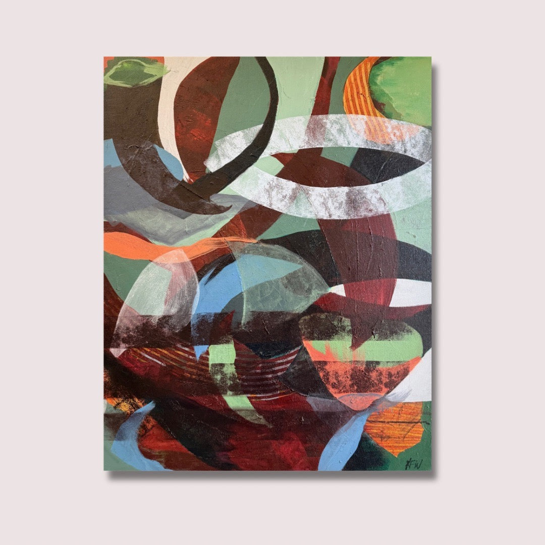 "Hapless Romance" Original Abstract Acrylic Painting on Canvas, 24x30