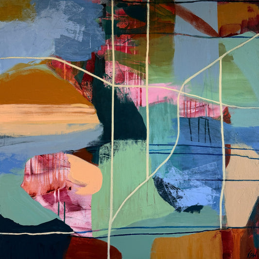 “Reminiscence” an original abstract painting by Kasey Wanford