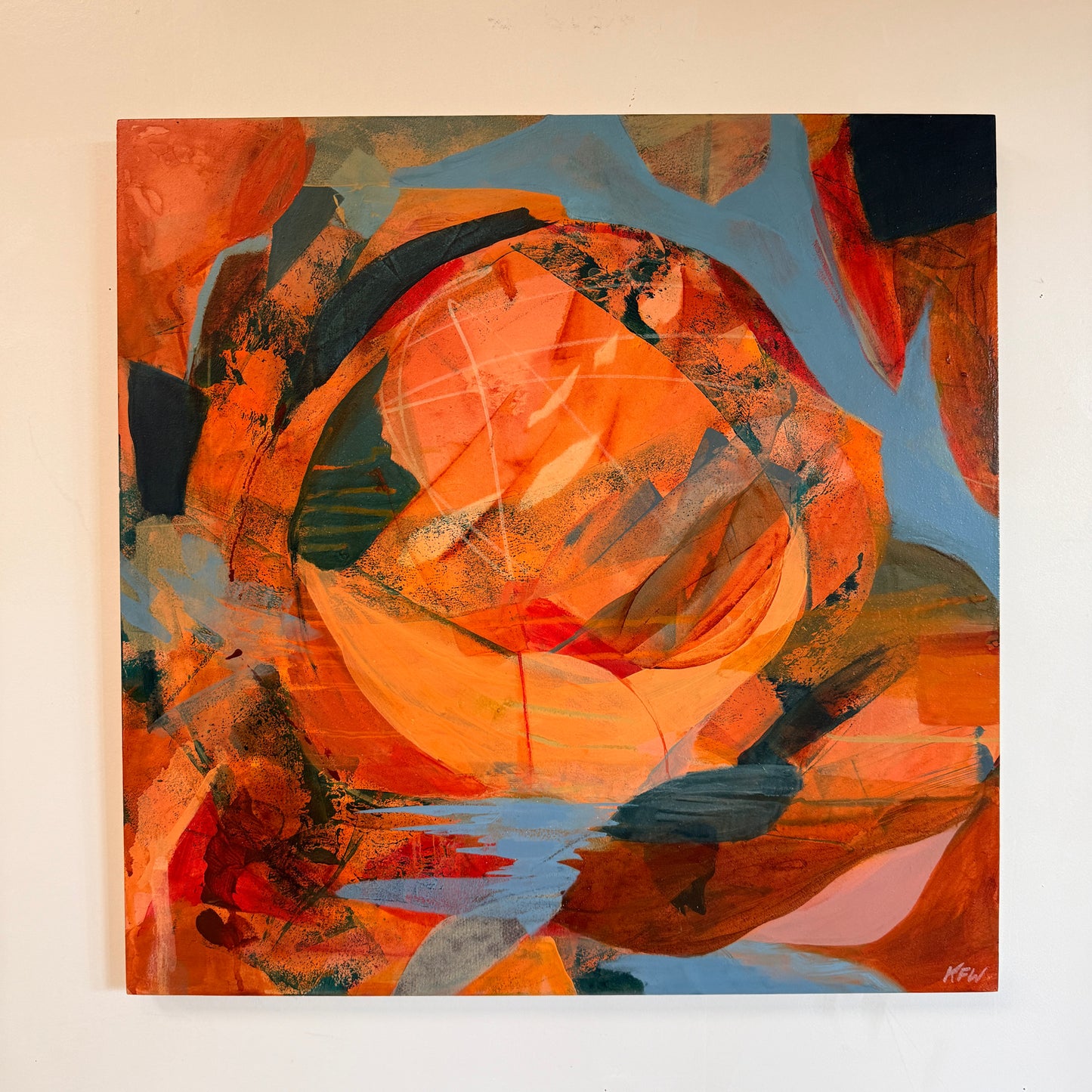 “Meridian” Original Abstract Painting by Kasey Wanford, 18x18