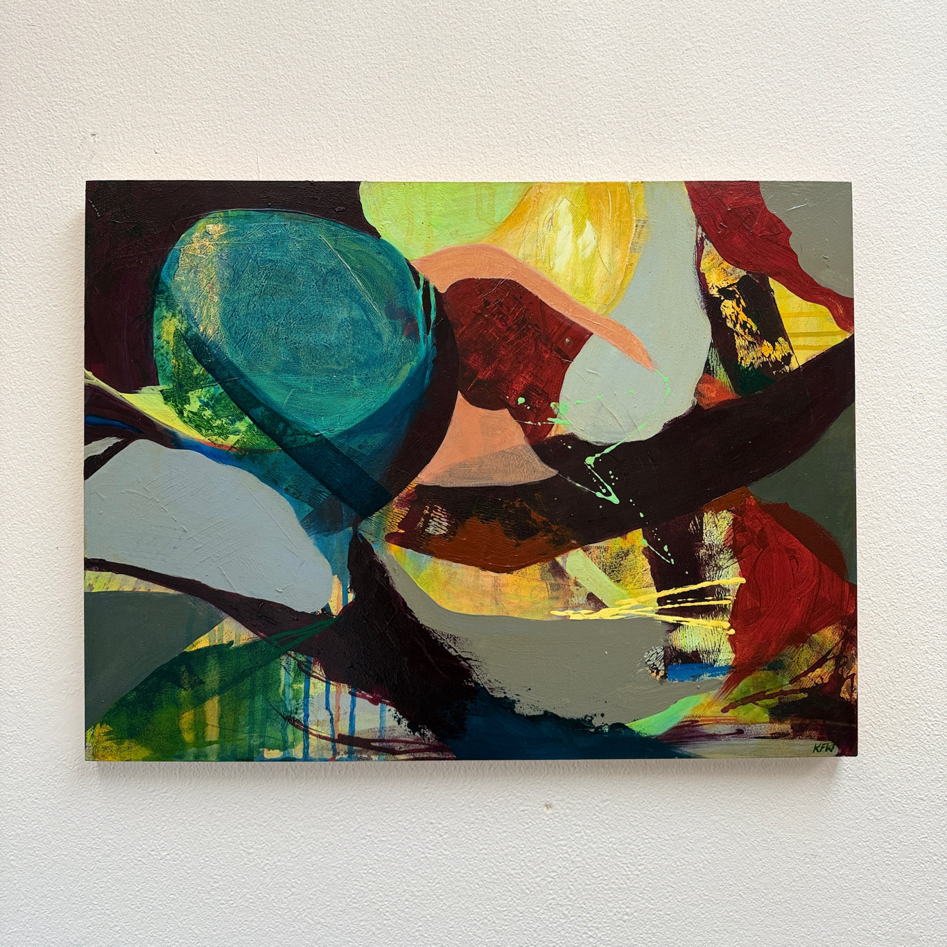 “Opposing Viewpoints” Original Abstract Painting by Kasey Wanford