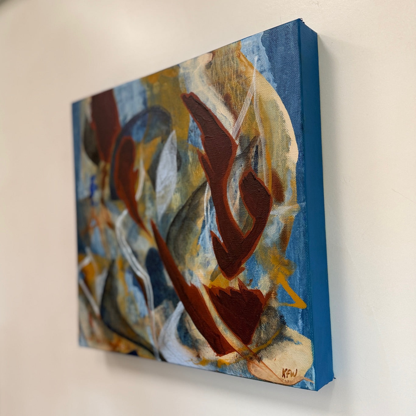 "Velvet Robe" Original Abstract Acrylic Painting on Canvas, 12x12