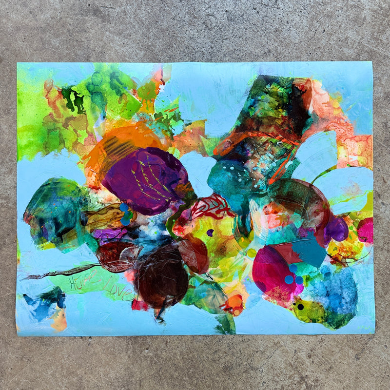“Well Wishes" original art by Kasey Wanford