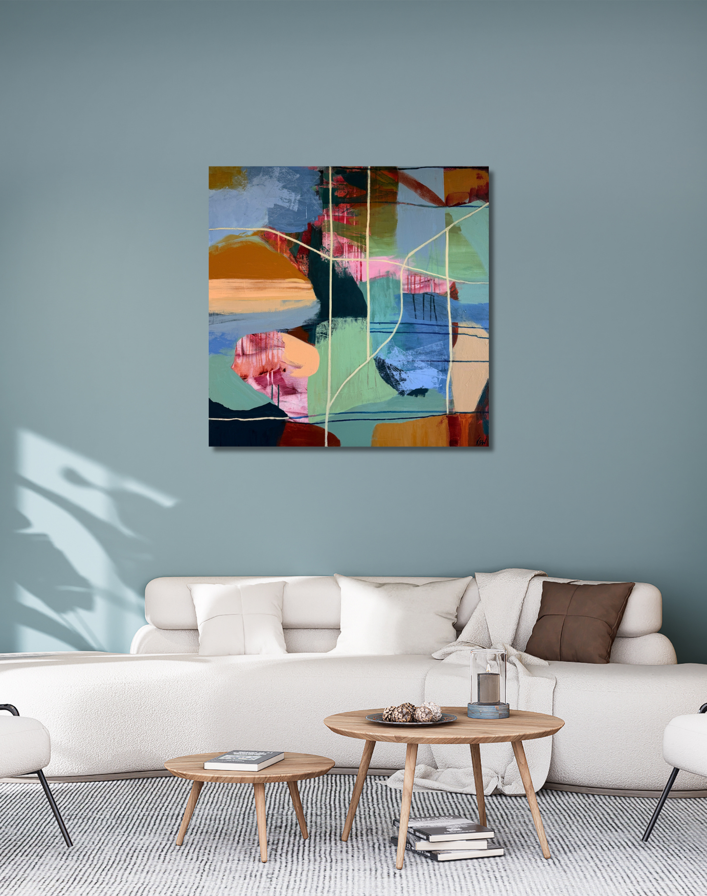 “Reminiscence” an original abstract painting by Kasey Wanford