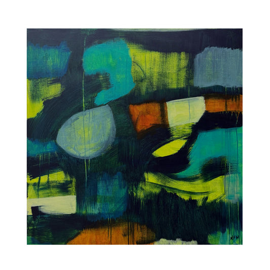 “Homespun” an original abstract painting by Kasey Wanford