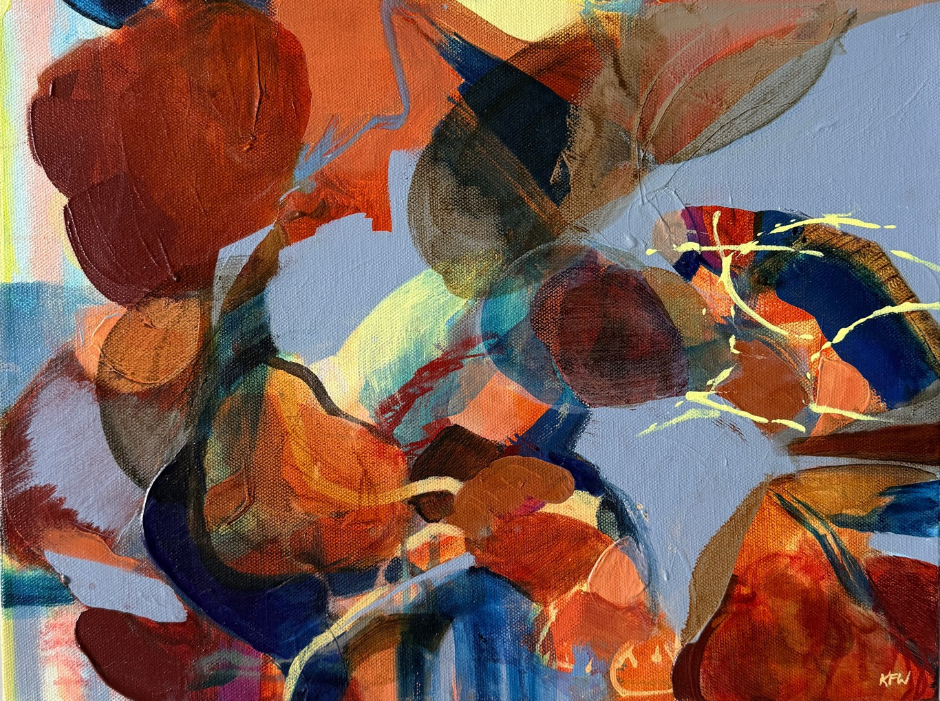 “Thoughts Too Loud”, Original Abstract Art by Kasey Wanford
