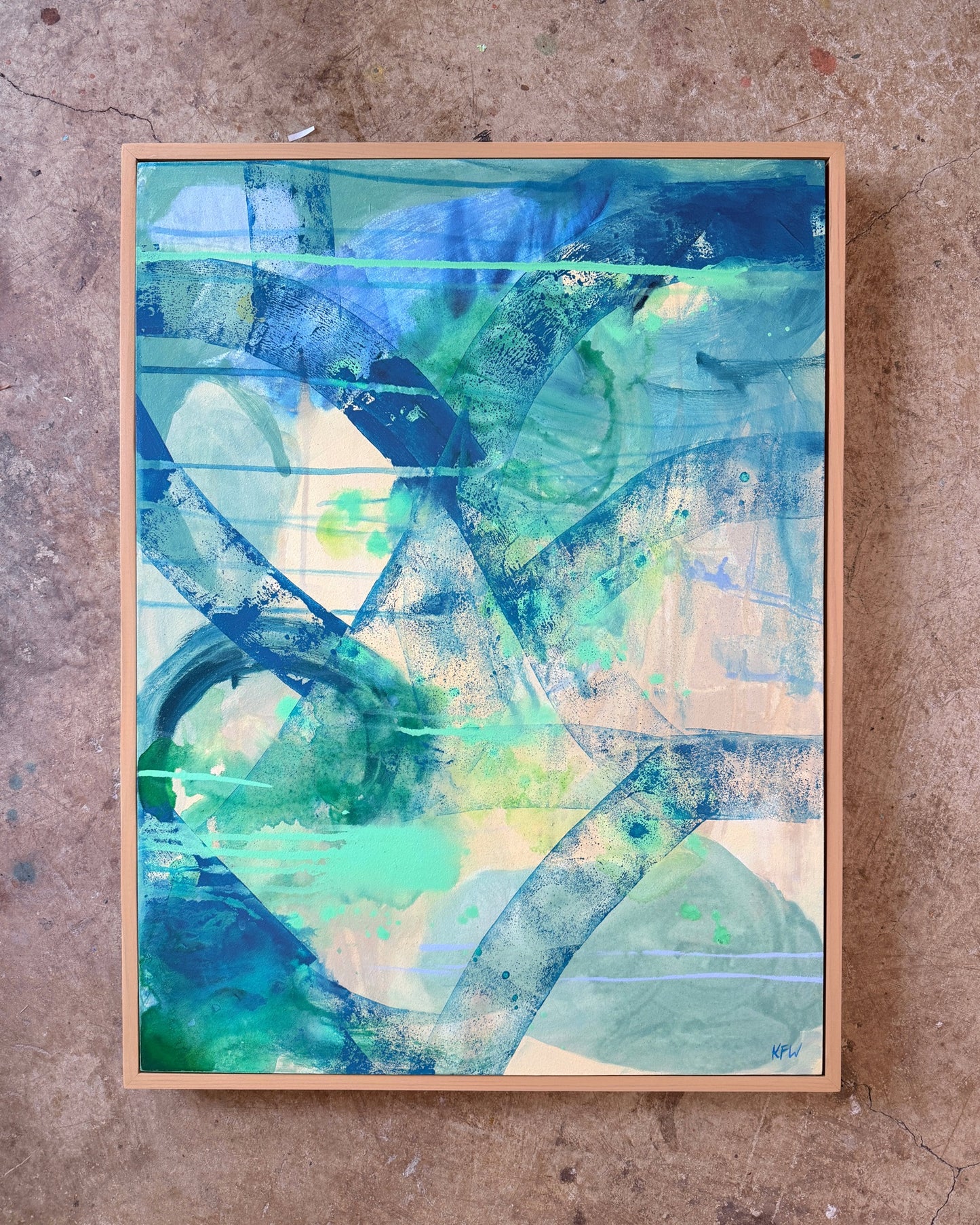 “Unremarkable Planet” an Original Abstract Painting by Kasey Wanford