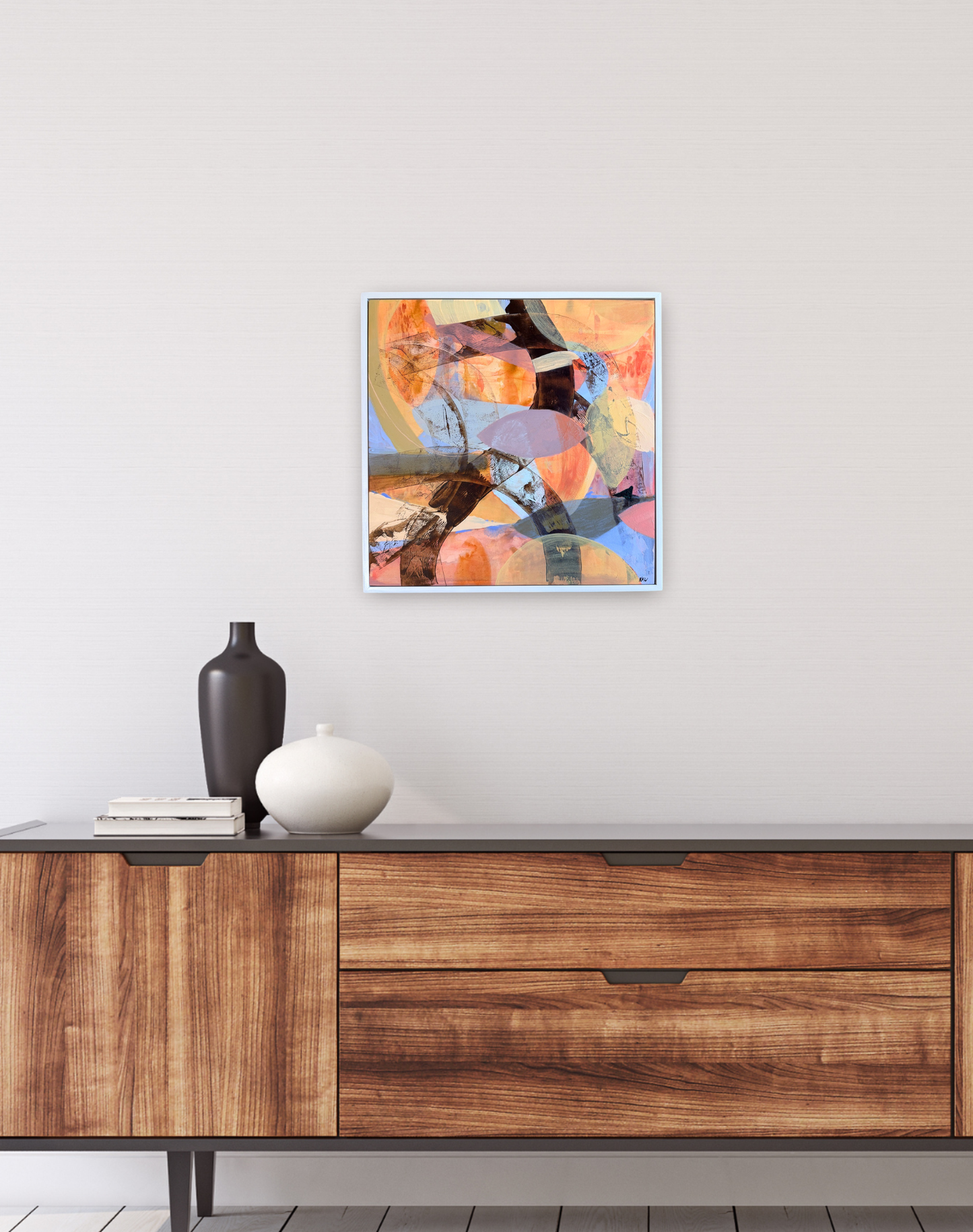 "Young and Restless" Original Abstract Acrylic Painting on Panel, 18x18