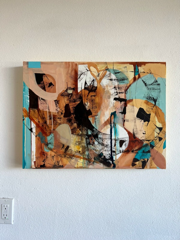 “Espadrille" original abstract painting by Kasey Wanford