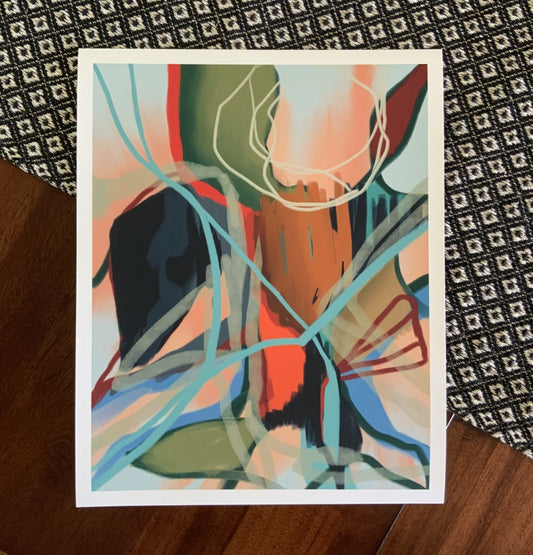 "Happy To See U" abstract by Kasey Wanford. Signed and numbered print