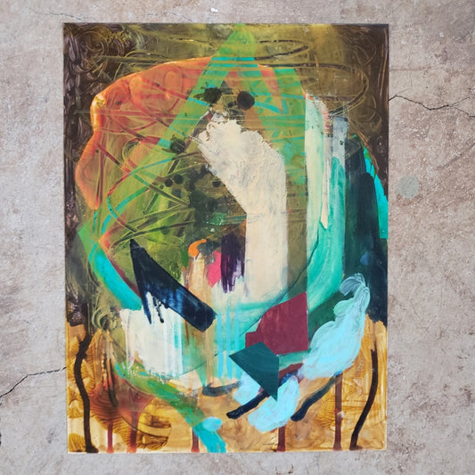 "Sharp Elbows" original painting by Kasey Wanford