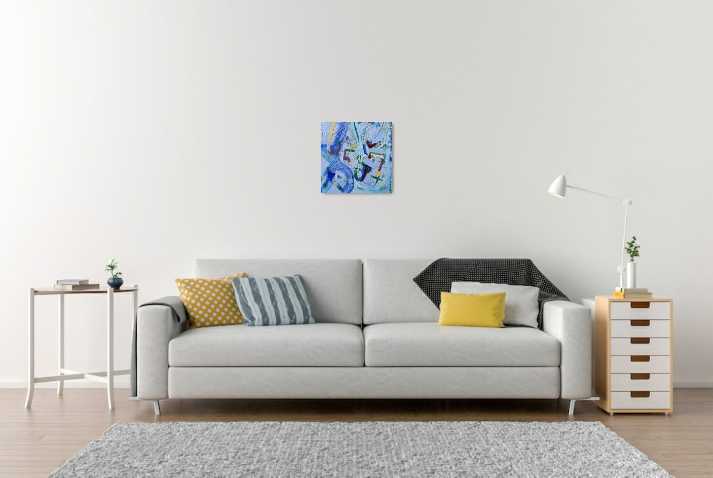 "Blue Decisions" Original abstract painting 