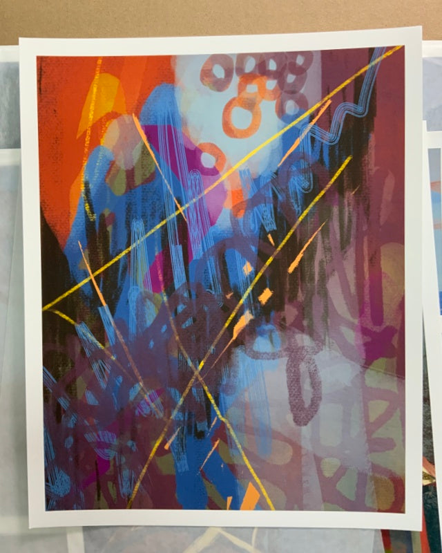 "March Exception" abstract by Kasey Wanford. Signed and numbered print