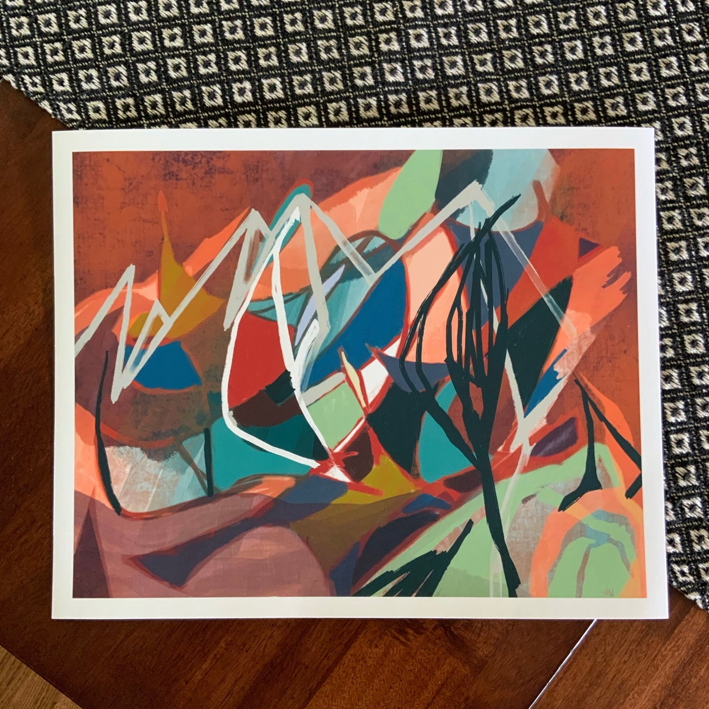 "Mountain Song" abstract by Kasey Wanford. Signed and numbered print