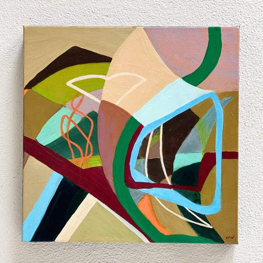 "Disaster Relief” original abstract painting by Kasey Wanford