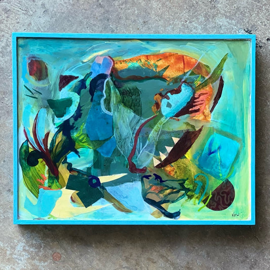 "Dragon Fire" abstract original art by Kasey Wanford