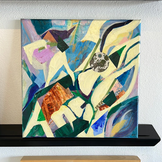 "Dancing Missiles" Original abstract painting by Kasey Wanford