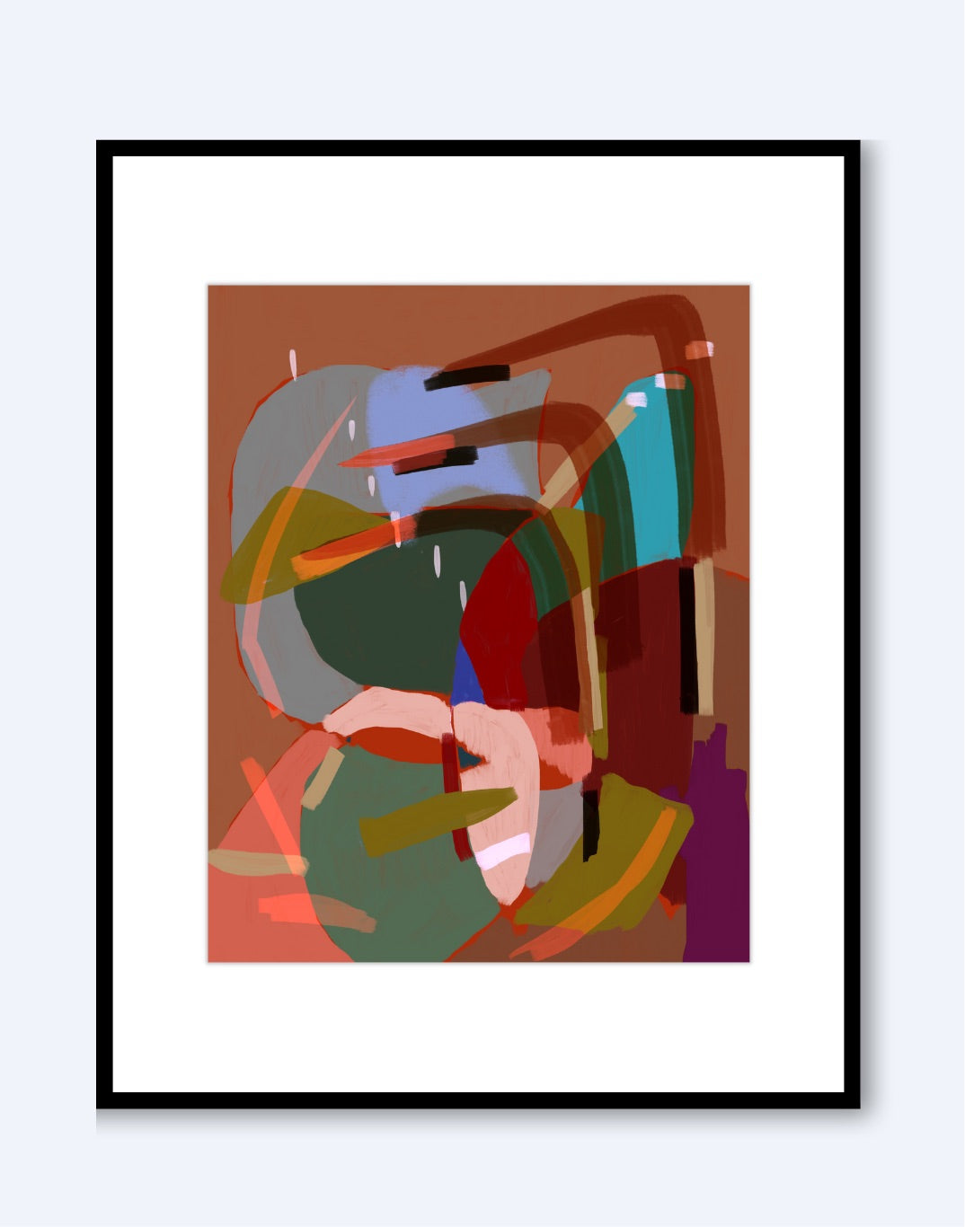 "Diving Up" abstract  by Kasey Wanford. Limited 11x14 fine art print