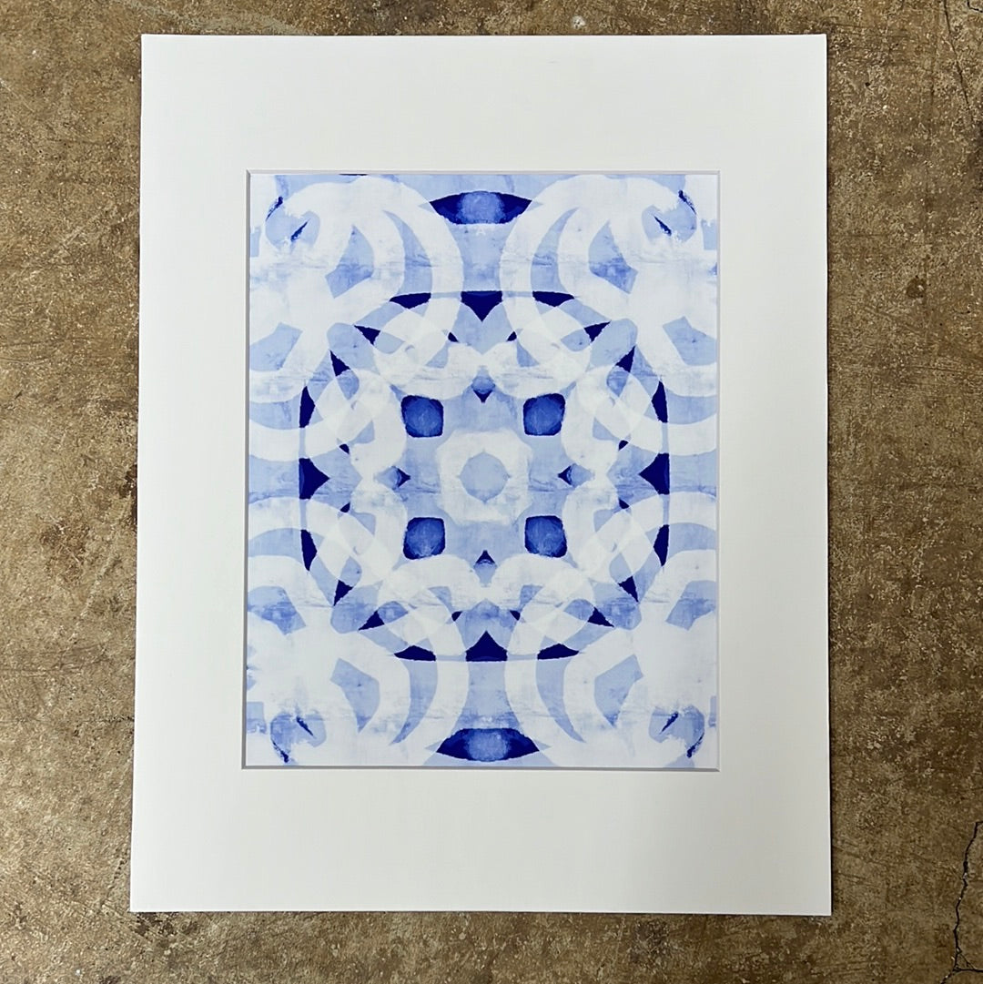 “Blue Ikat" by Kasey Wanford 8x10 fine art print