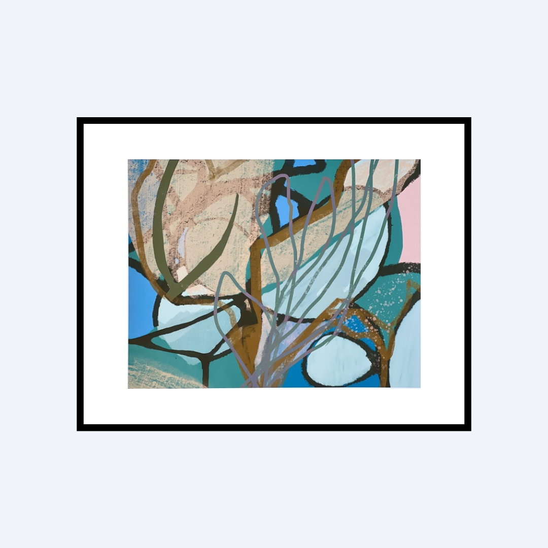 "Marine Life" abstract by Kasey Wanford. Signed and numbered print