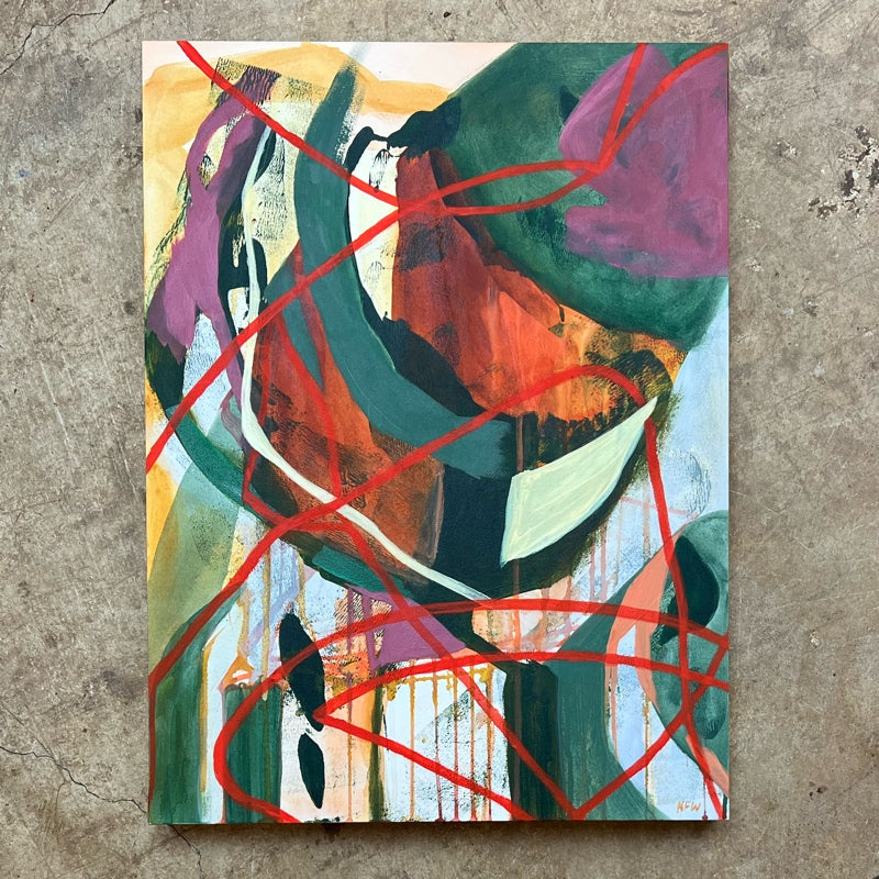 "Gordian Knot" original abstract painting by Kasey Wanford